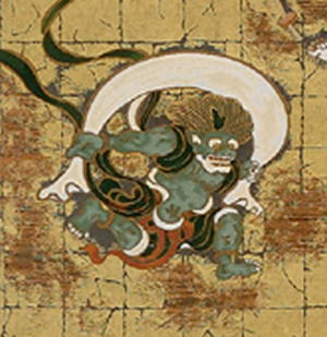 西陣まいづる：西陣織掛軸「風神・雷神図」 | 京の逸品 老舗モール 